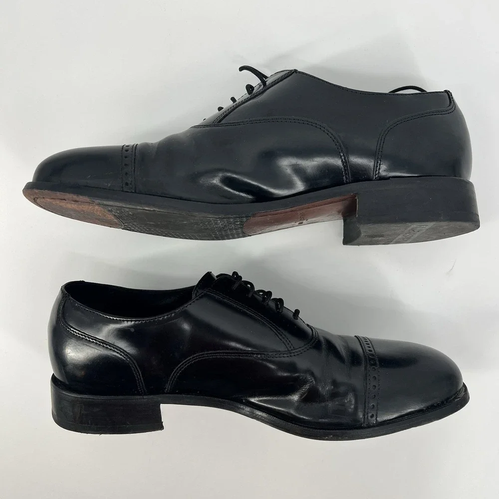 Florsheim Black Lexington Cap Toe Oxford Shoe 17067-01 Mens Size 9D Leather